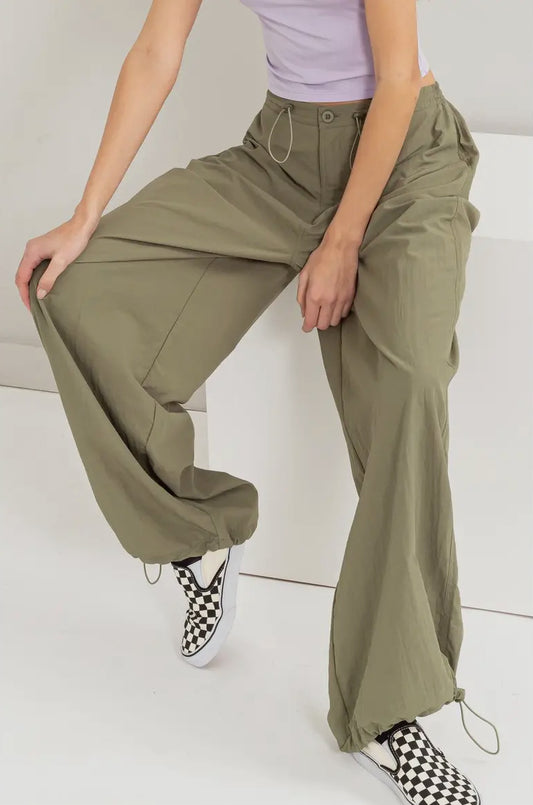 Moss High Rise Parachute Pants