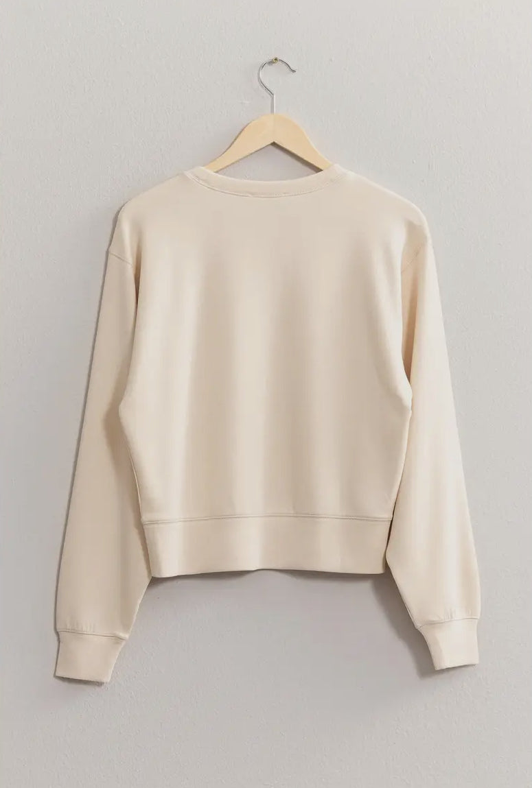 Demi Classic Crewneck Sweatshirt in Alpaca