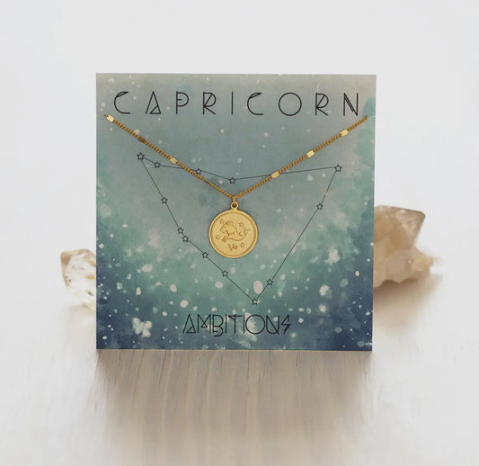 Capricorn Medallion Necklace