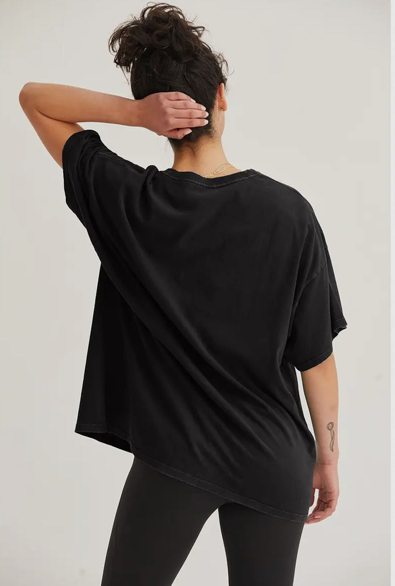 Dakota Oversized Tee in Black