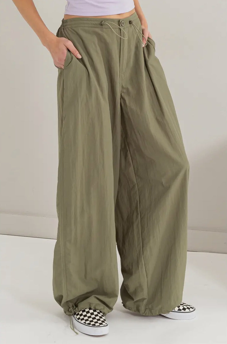 Moss High Rise Parachute Pants