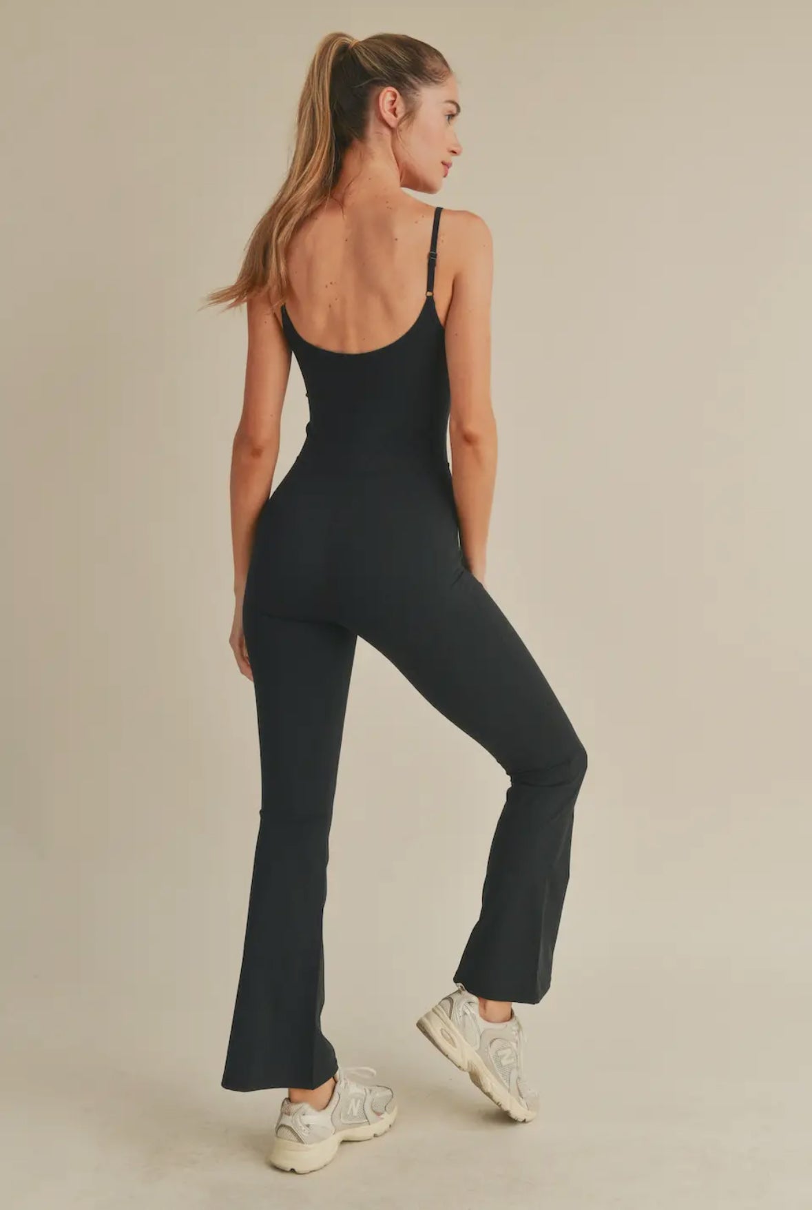 Black Flare Leg Jumpsuit