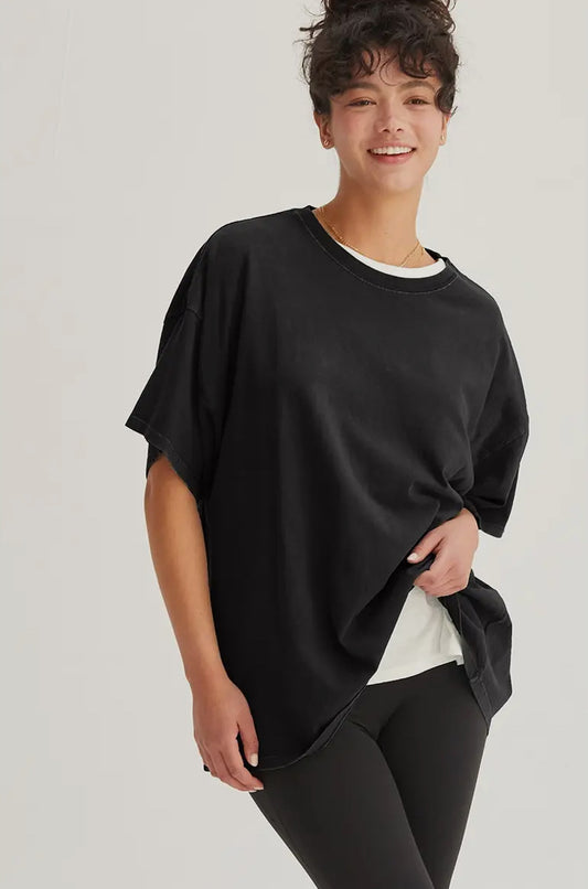 Dakota Oversized Tee in Black