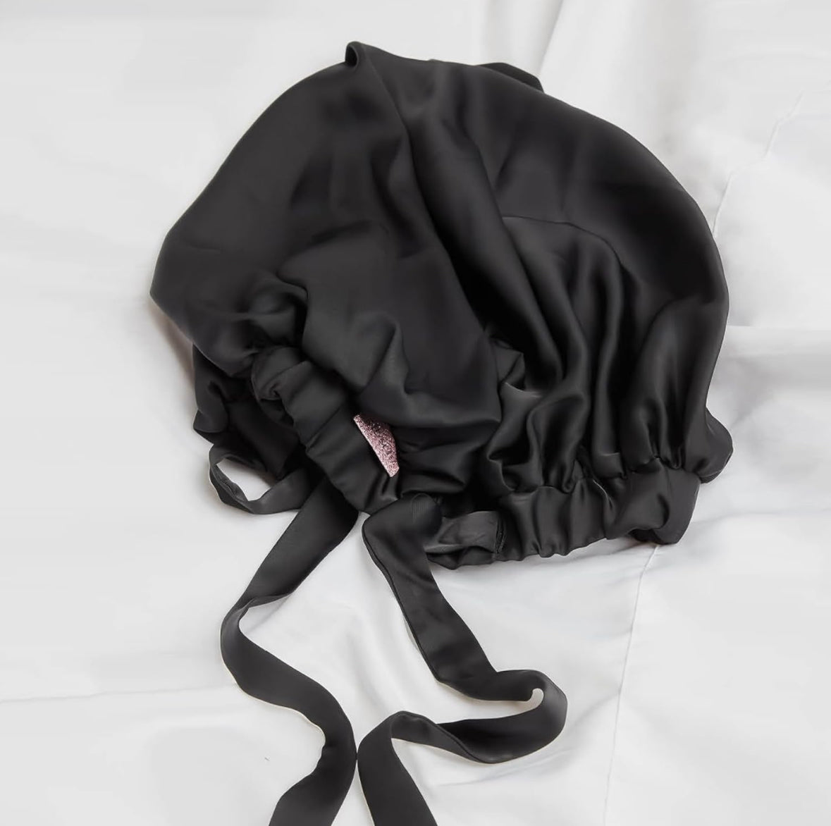 Satin Sleep XI Adjustable Bonnet - Black