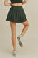 Black Wrap-Style Tennis Skirt