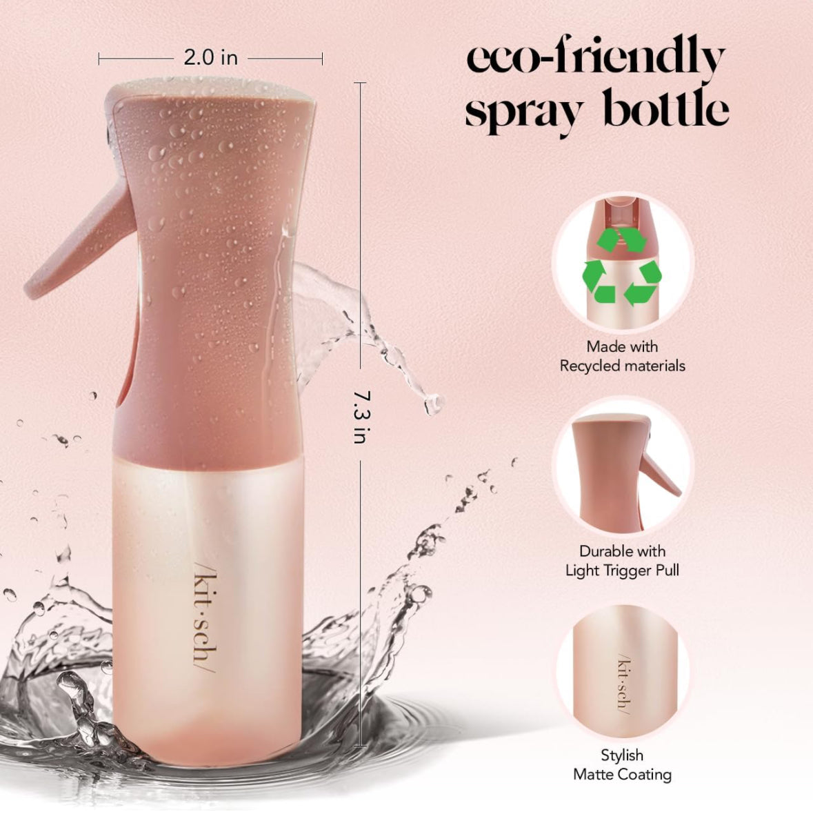 Recycled Plastic Continuous Spray Bottle - Terracotta