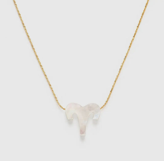 Aries Mother of Pearl Necklace