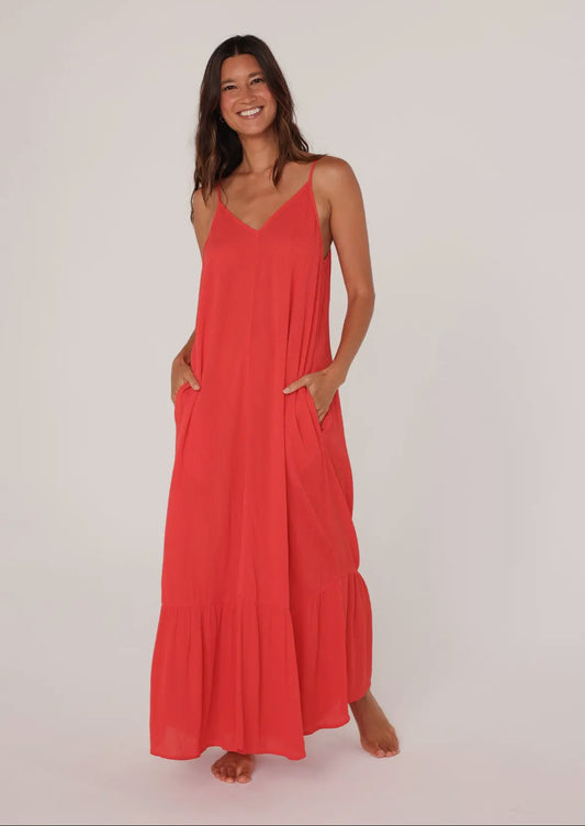 Ali Maxi Dress - Flame