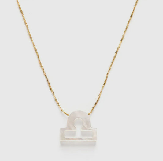 Libra Mother of Pearl Necklace