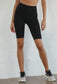 Seamless High-Rise Biker Shorts - Black