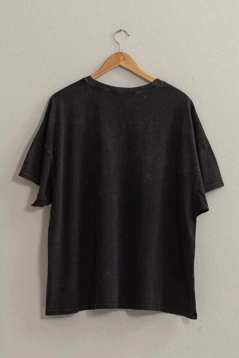 Dakota Oversized Tee in Black