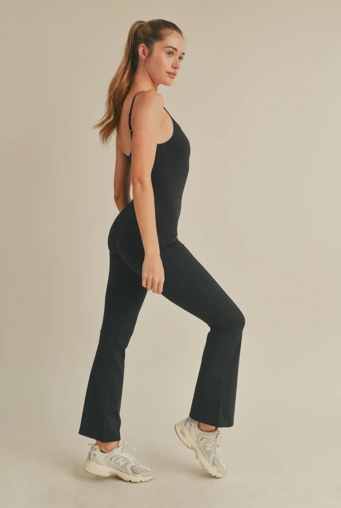 Black Flare Leg Jumpsuit