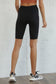 Seamless High-Rise Biker Shorts - Black