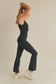 Black Flare Leg Jumpsuit