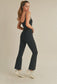 Black Flare Leg Jumpsuit