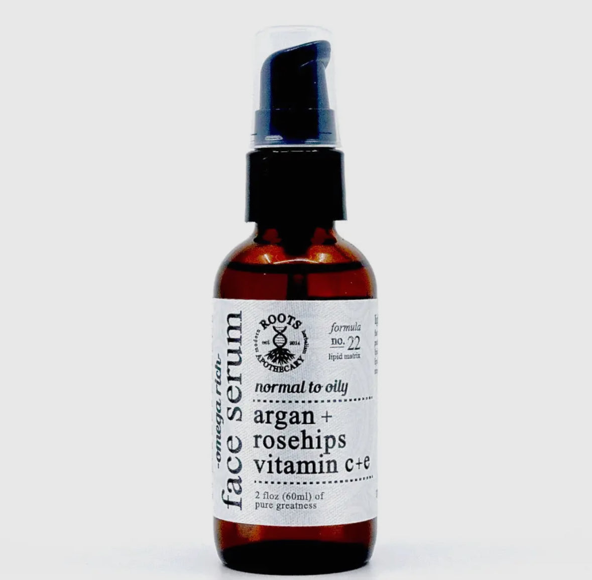 Argan, Rosehips, Vit C & E Face Serum (Normal to Oily Skin Formula)