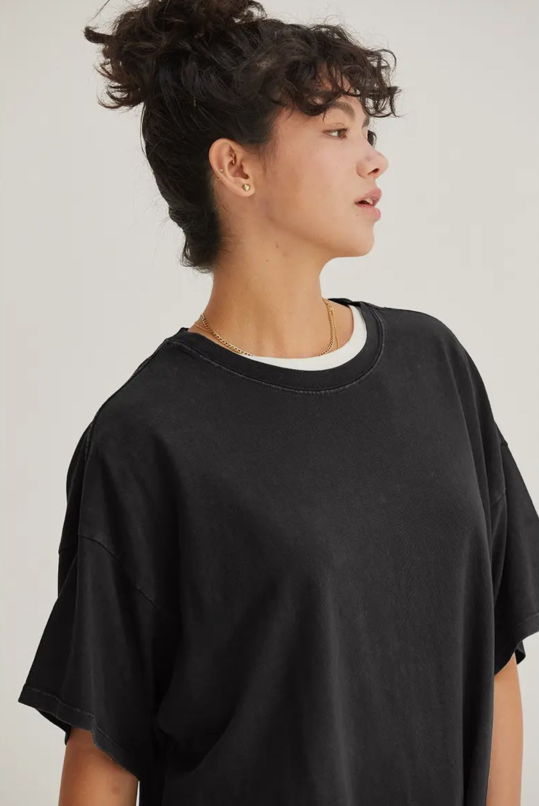 Dakota Oversized Tee in Black