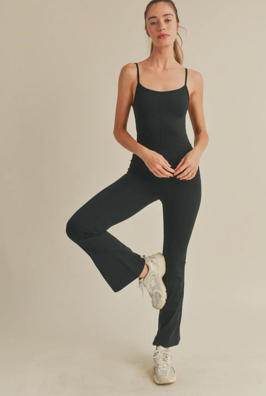 Black Flare Leg Jumpsuit