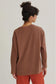 Dua Oversized Crew Neck Long Sleeve Tee in Chestnut