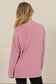 Dua Oversized Crew Neck Long Sleeve Tee in Rose Pink