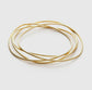 Gold Wave Bangle Set