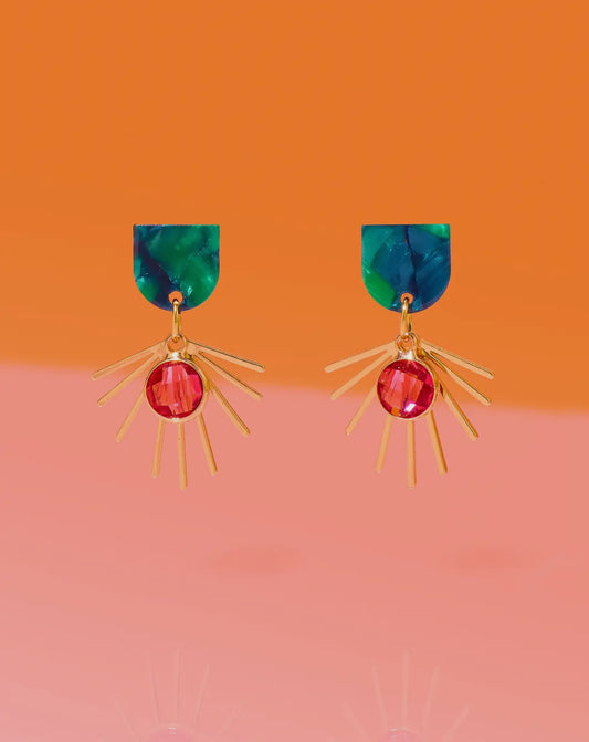 Tropical Oasis Small Dangle Earrings