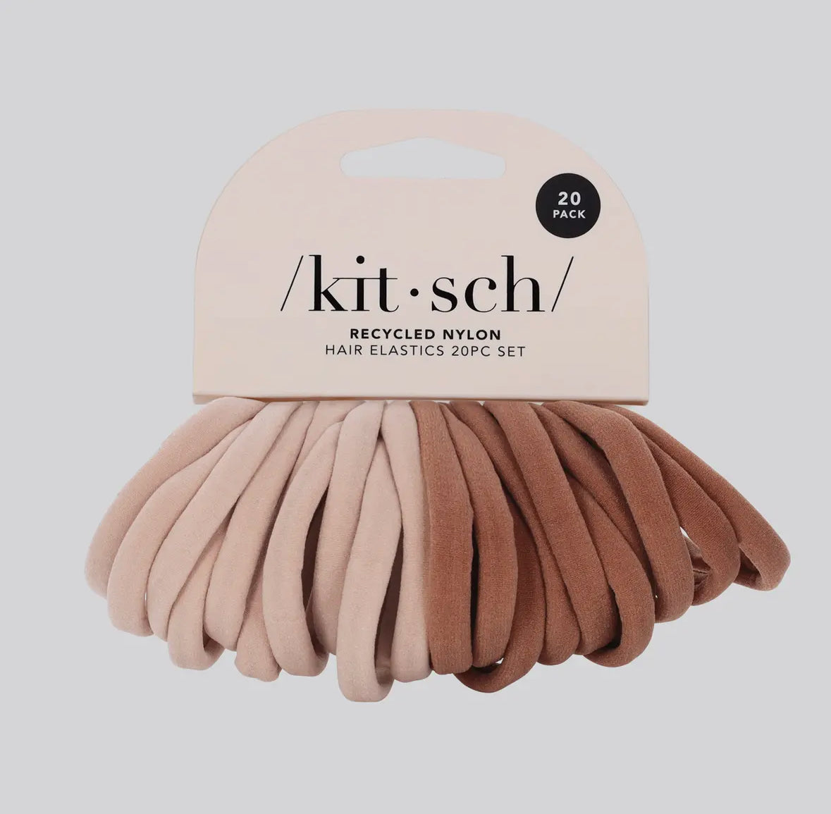 Elastic Hair Ties 20 Pack - Blush