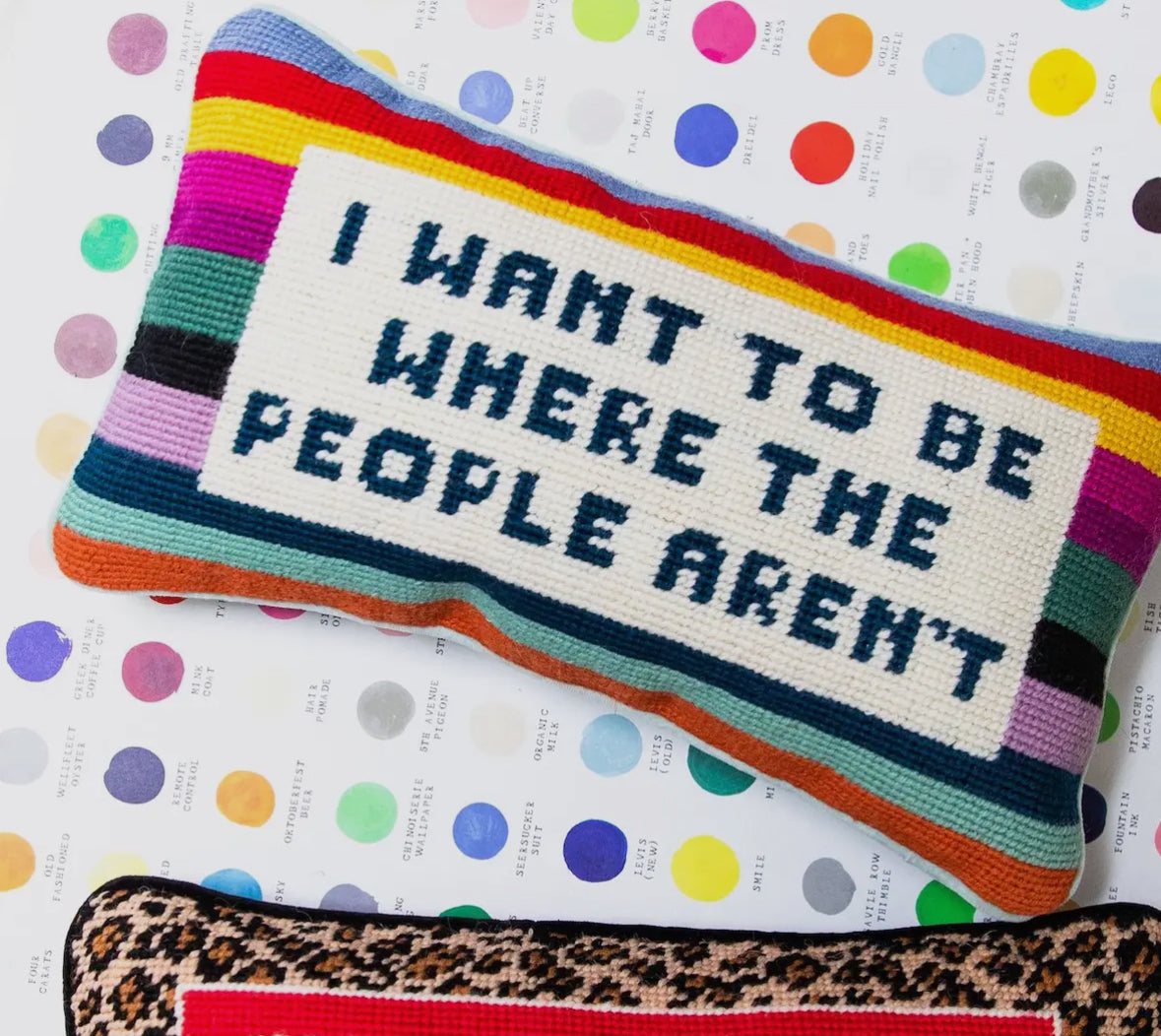 Anti-Social Club Needlepoint Pillow