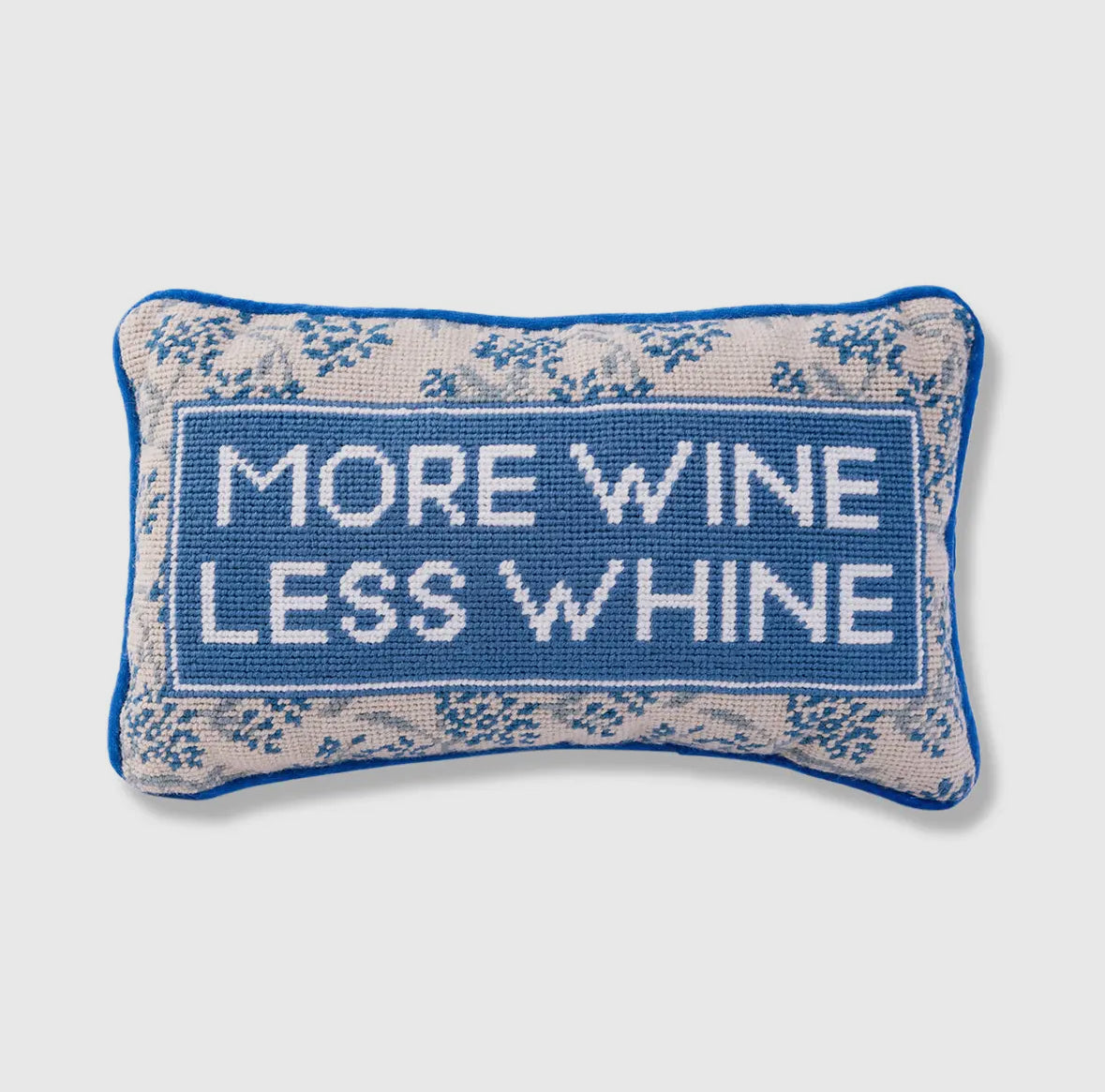 More Wine Needlepoint Pillow