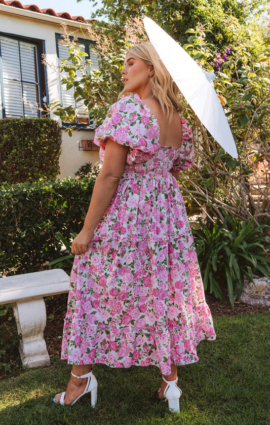 Flora Midi Dress (1X-3X)