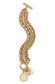 Gold Double Chain Charm Bracelet