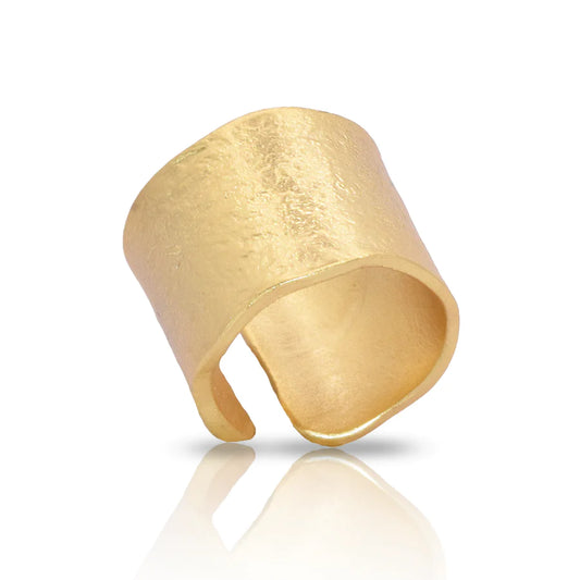 Cigar Band Ring - Gold